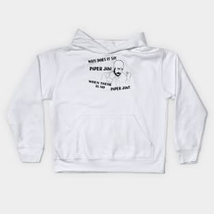 Paper Jam Mondays Suck Kids Hoodie